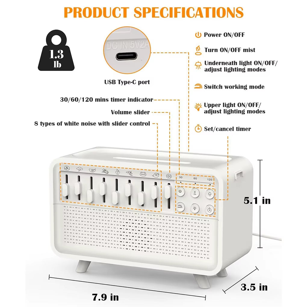 Bluetooth Speaker with 3-Level Brightness Adjustable High-Fidelity Sound ABS Portable Speaker Hifi Bluetooth Speaker